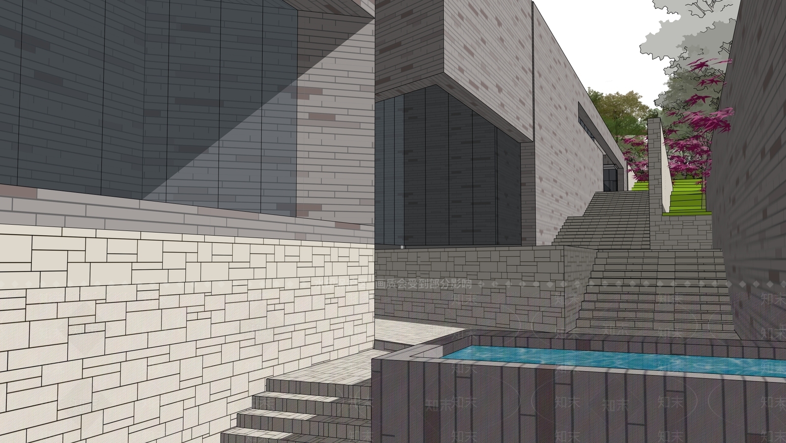 寺庙建筑SU模型下载【ID:1200374162】