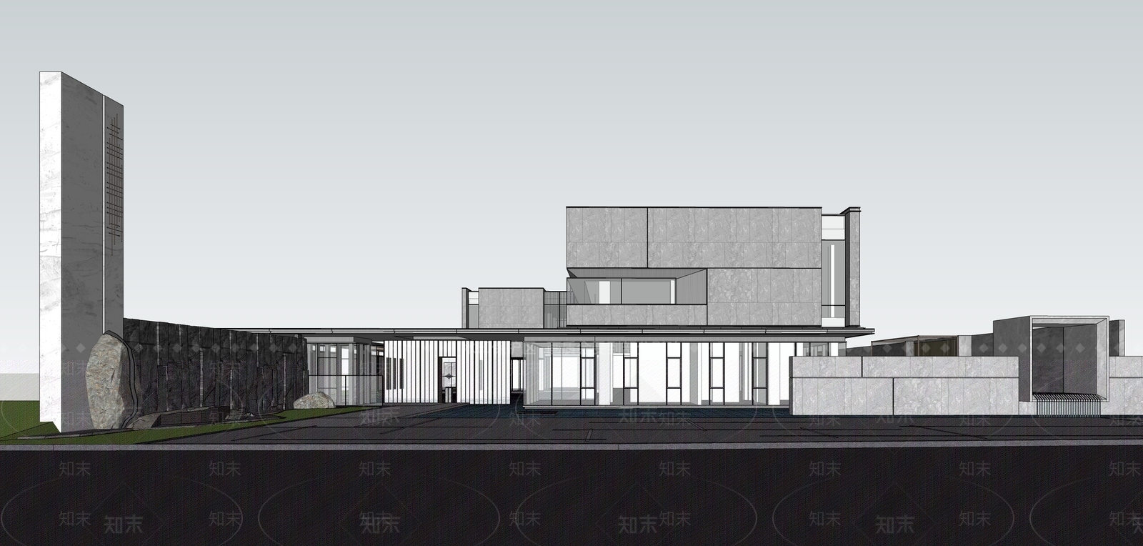 现代小区建筑SU模型下载【ID:1200376117】