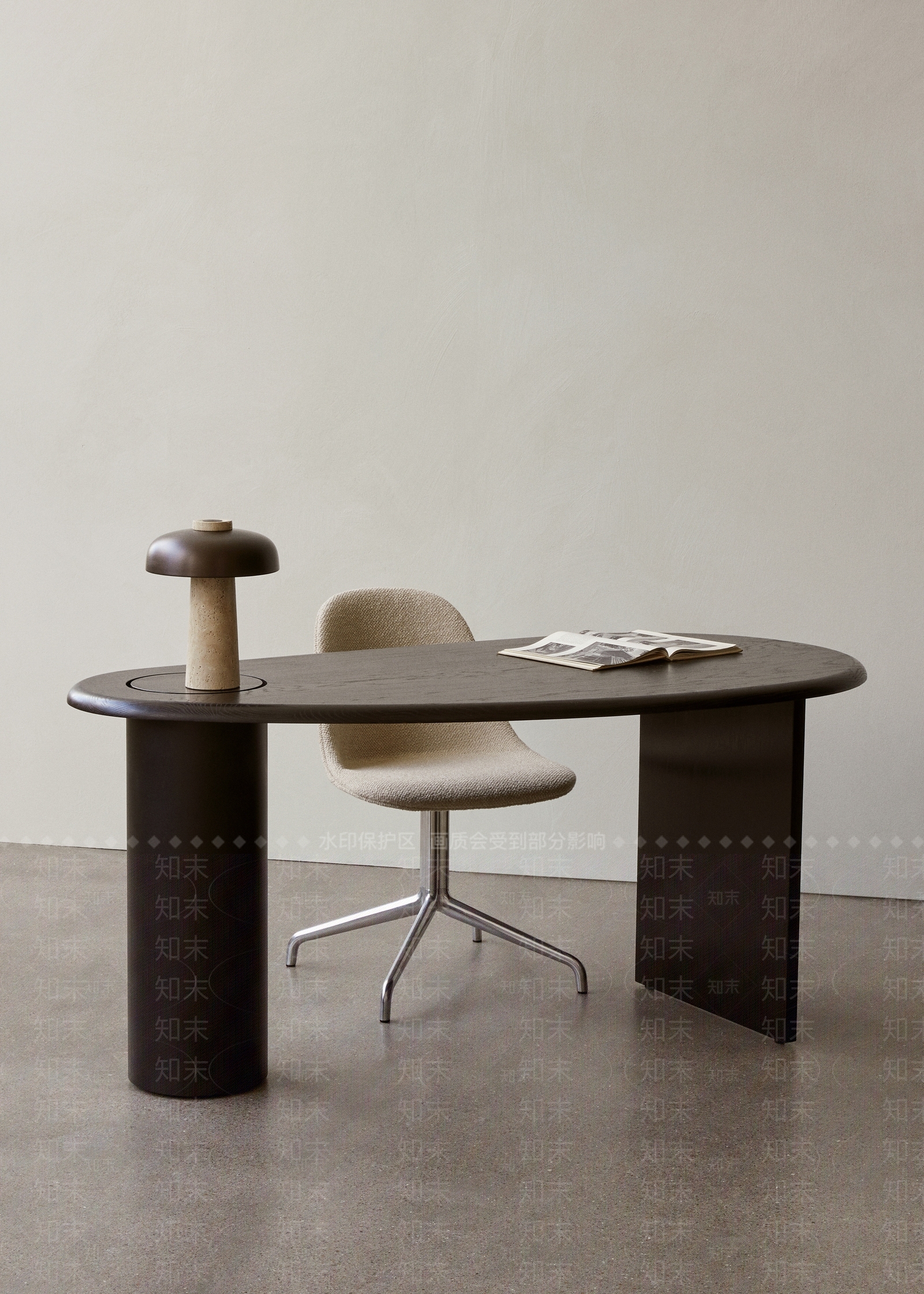 现代中古书桌3D模型下载【ID:1200381563】