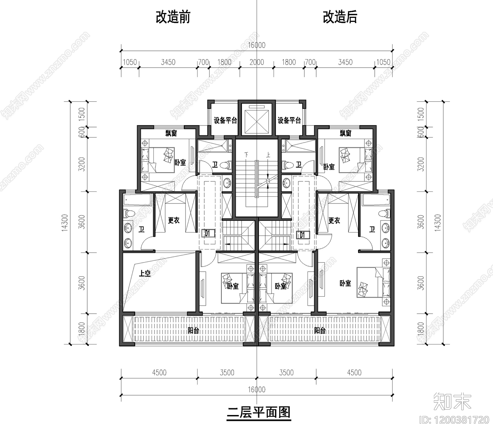 四居施工图下载【ID:1200381720】