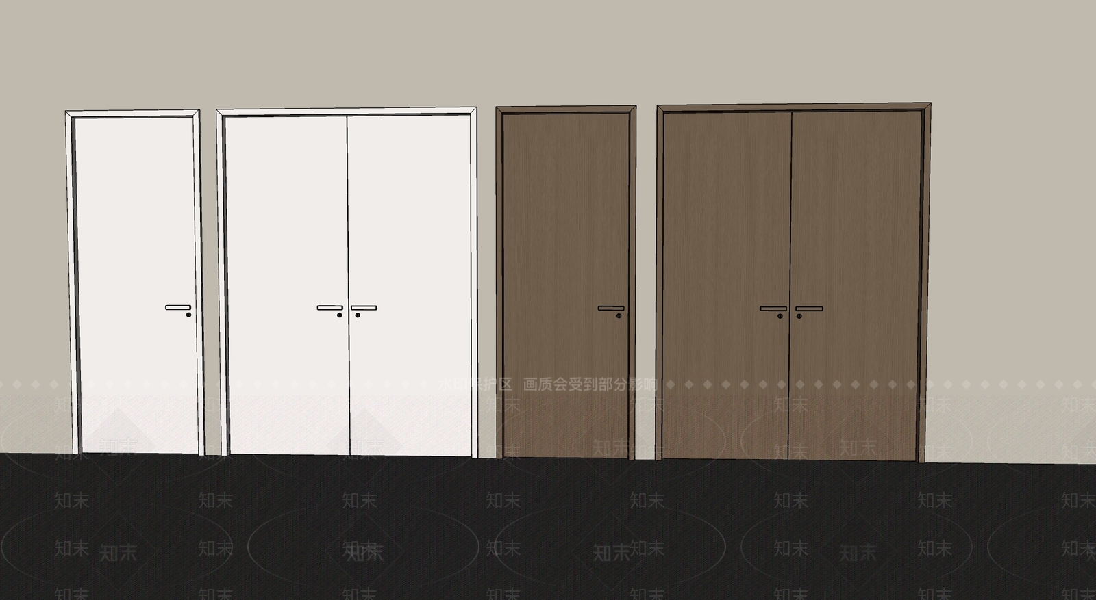 现代双开门SU模型下载【ID:1200382545】