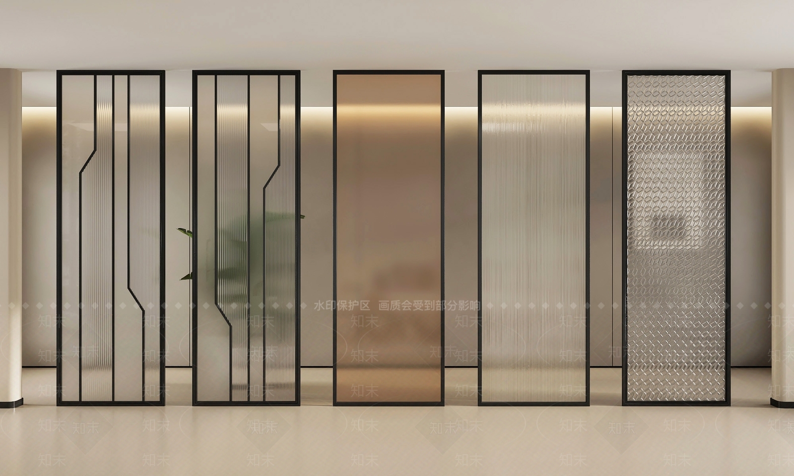 现代隔断3D模型下载【ID:1200384242】