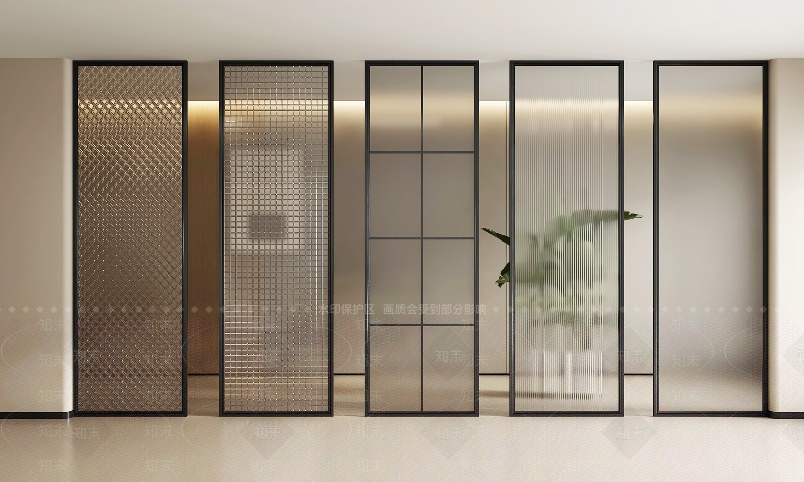 现代隔断SU模型下载【ID:1200384566】