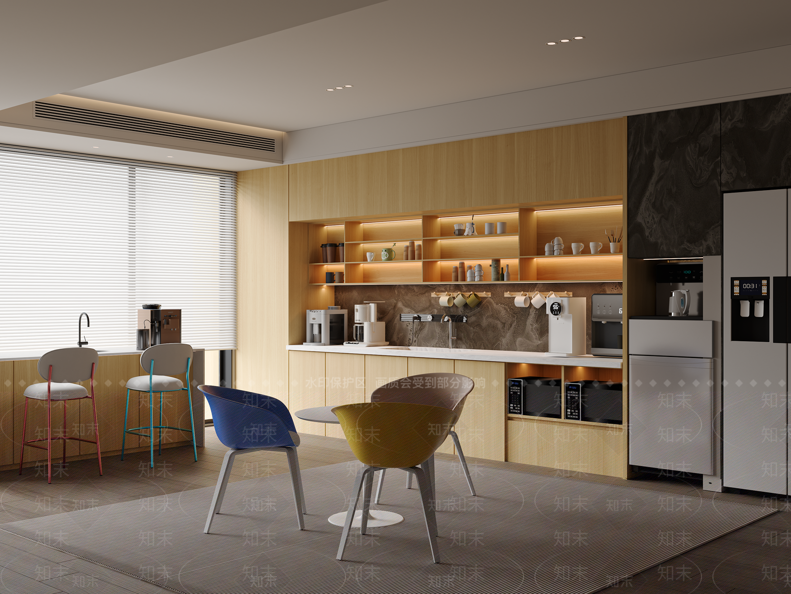 现代简约茶水间3D模型下载【ID:1200386863】