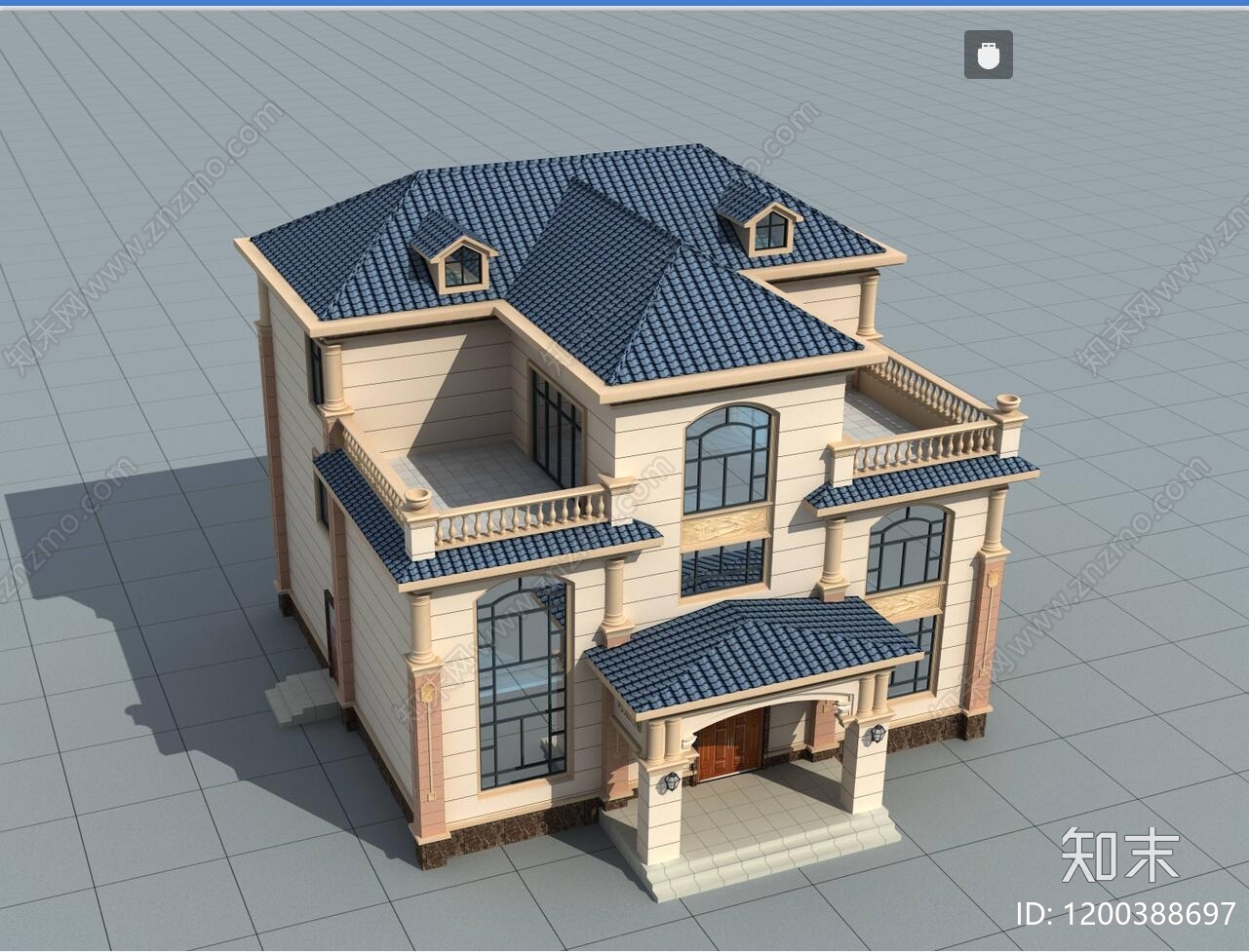 欧式简欧别墅建筑cad施工图下载【ID:1200388697】