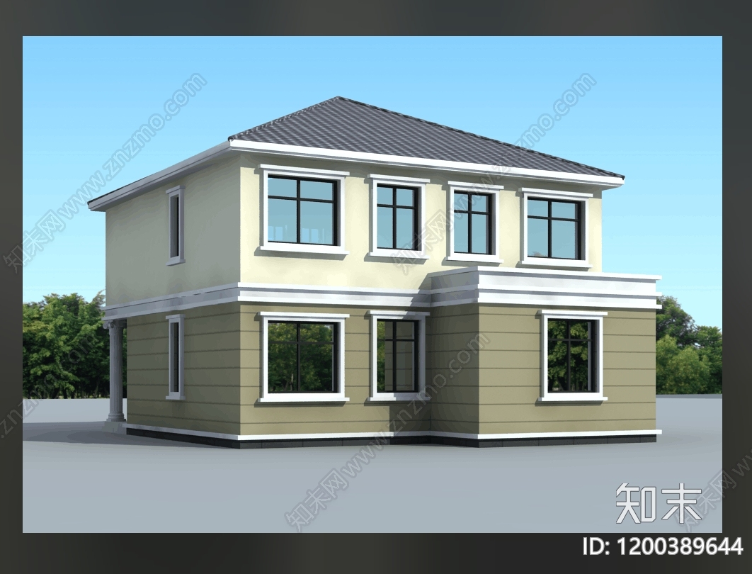 欧式简欧别墅建筑cad施工图下载【ID:1200389644】