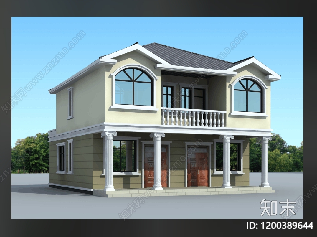 欧式简欧别墅建筑cad施工图下载【ID:1200389644】