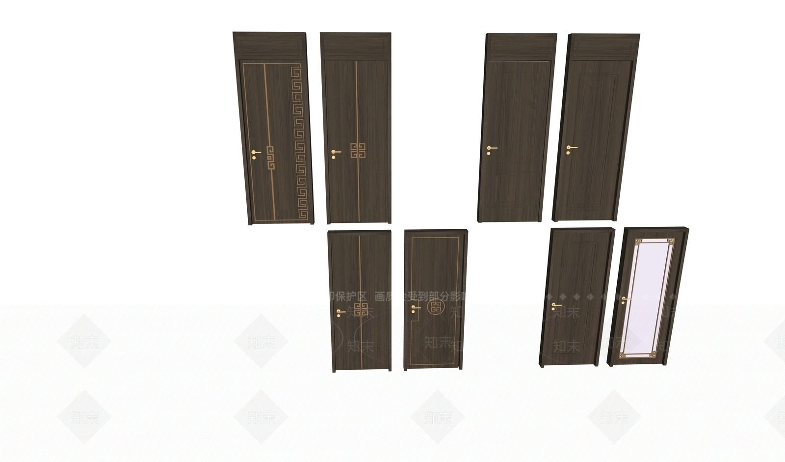 现代平开门SU模型下载【ID:1200392044】