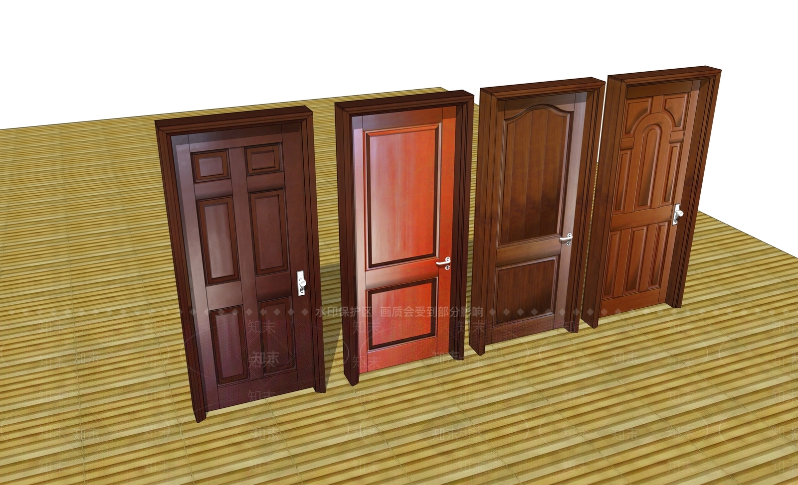 现代平开门SU模型下载【ID:1200392449】
