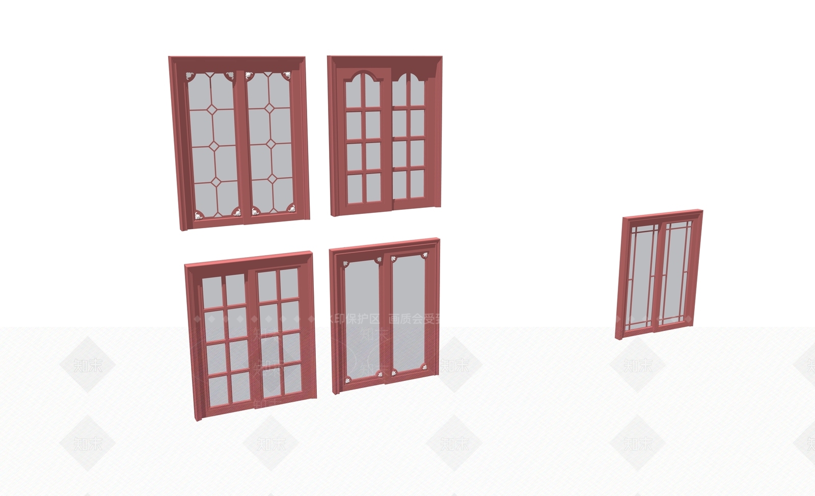 现代平开门SU模型下载【ID:1200396205】