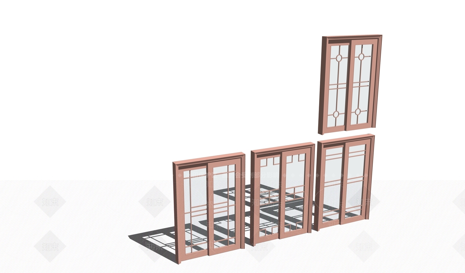 现代平开门SU模型下载【ID:1200396649】