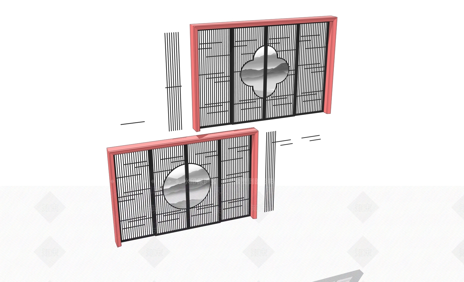 现代平开门SU模型下载【ID:1200397086】