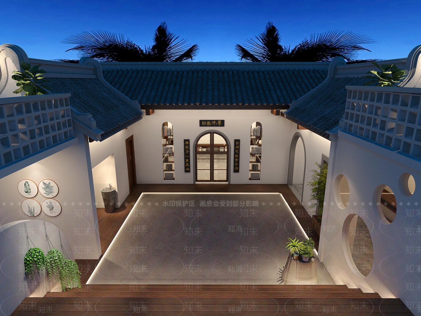 新中式观景平台3D模型下载【ID:1200398491】