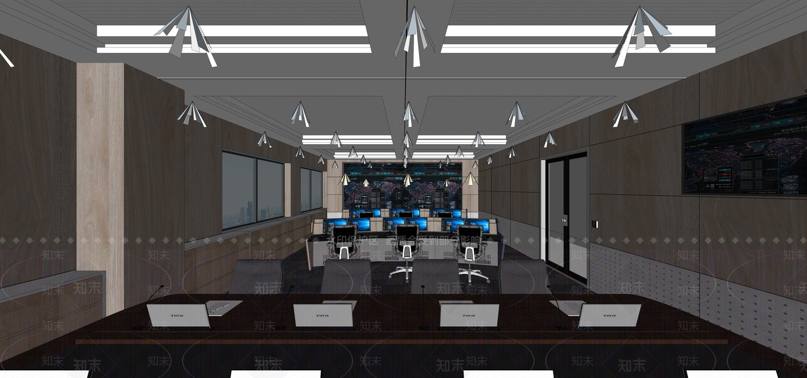 中式原木其他办公区域SU模型下载【ID:1200399404】