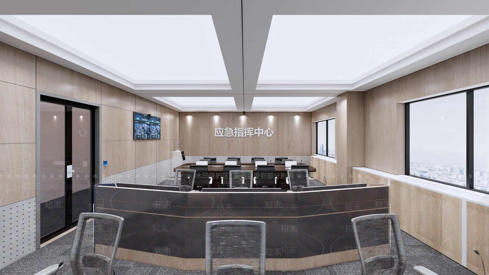 中式原木其他办公区域SU模型下载【ID:1200399404】