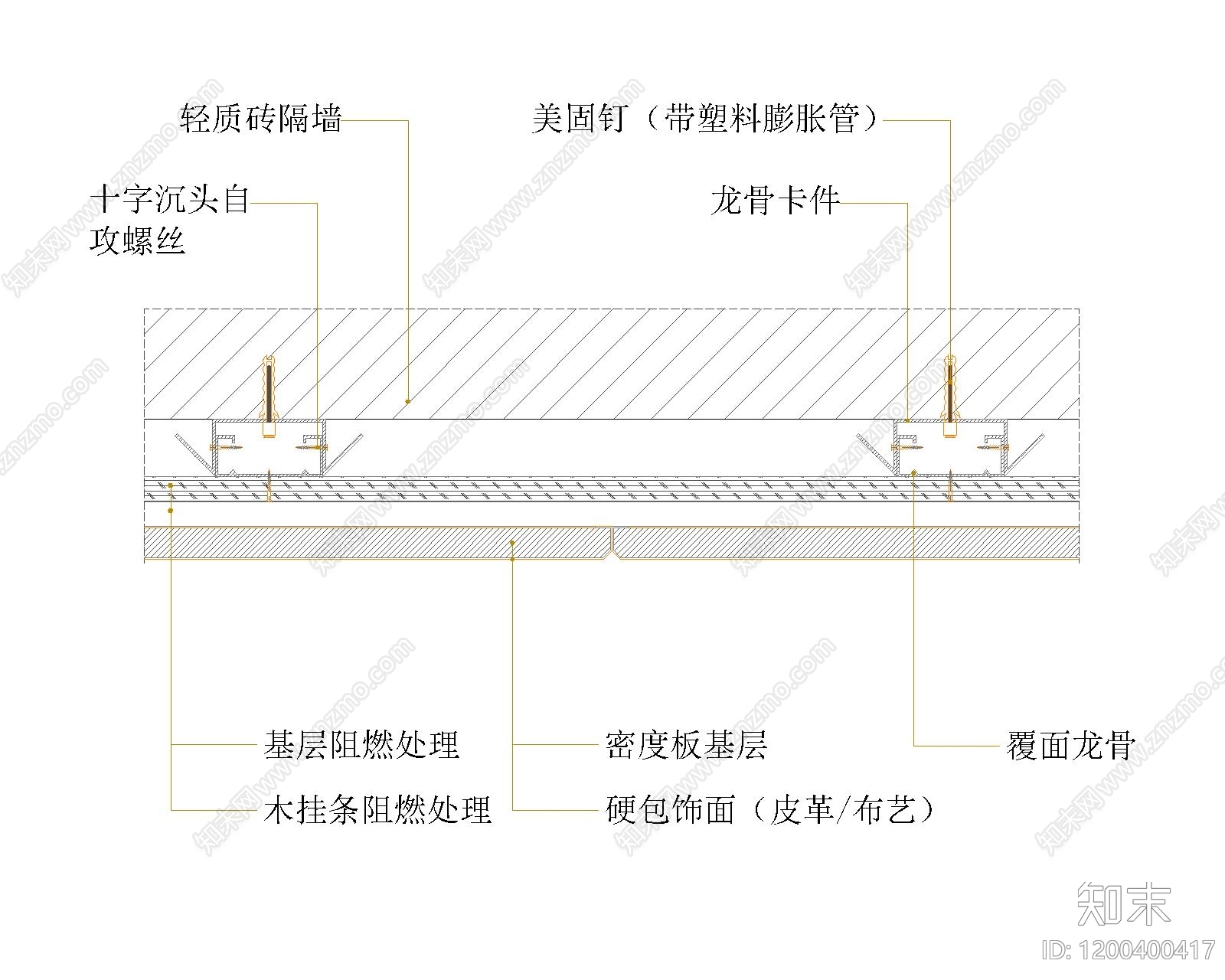 墙面节点施工图下载【ID:1200400417】