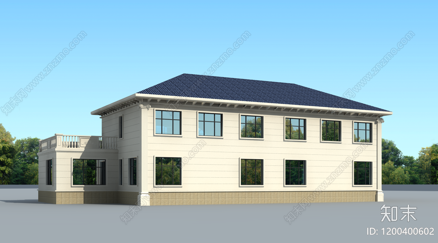 欧式简欧别墅建筑cad施工图下载【ID:1200400602】