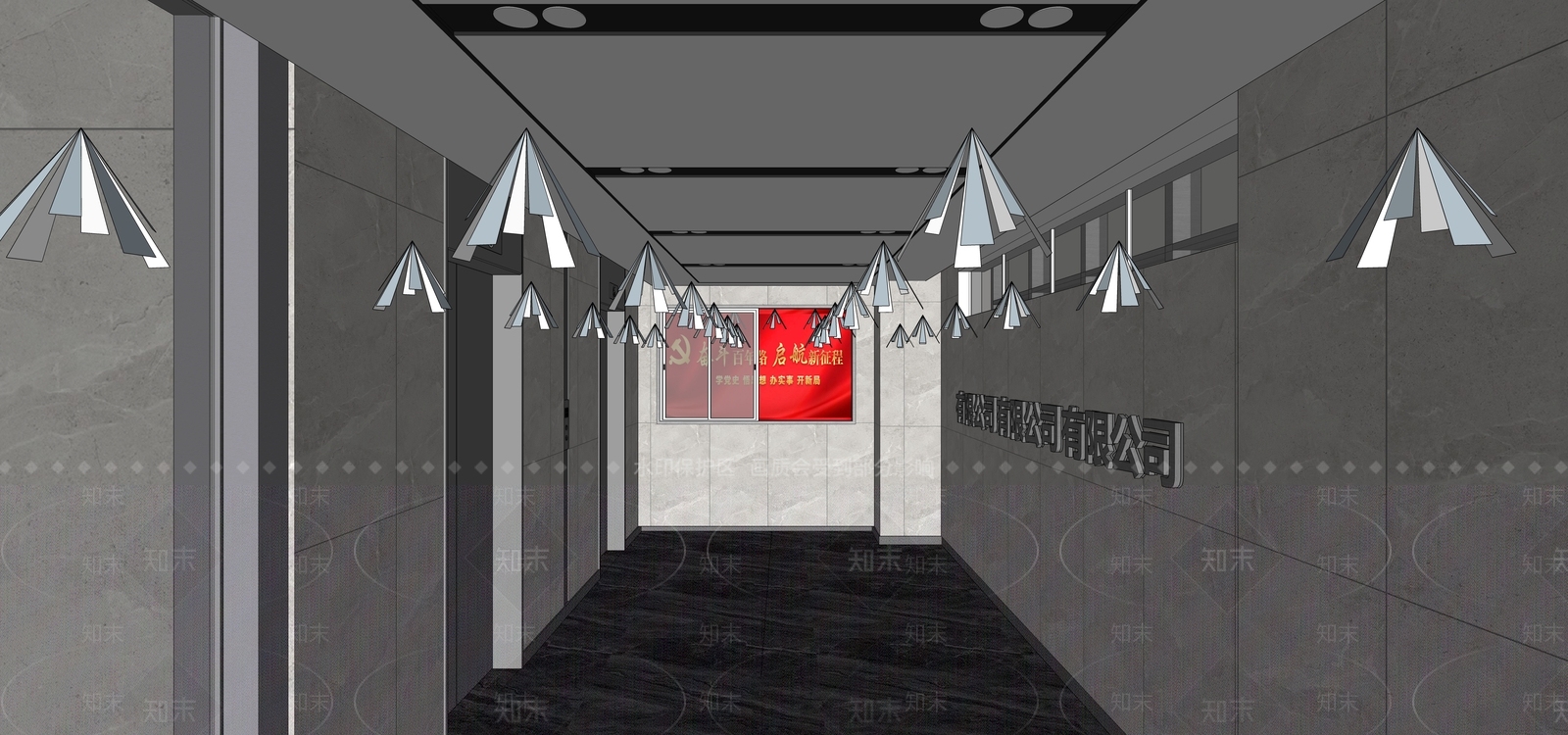 新中式简约其他办公区域SU模型下载【ID:1200400717】