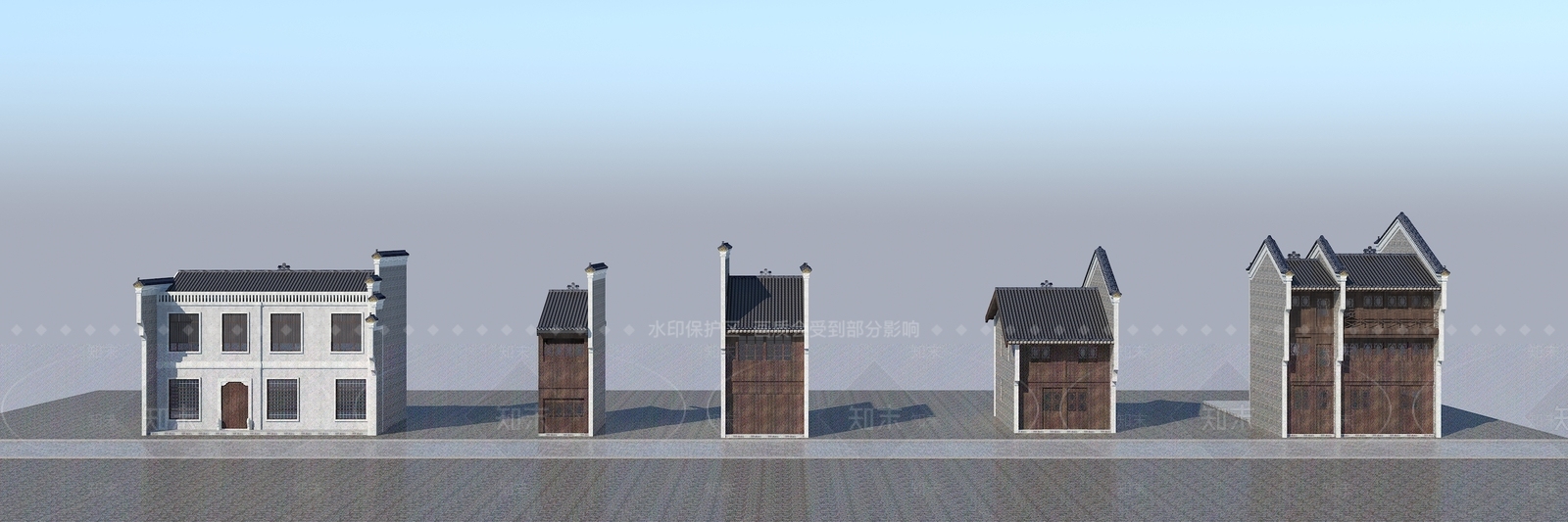 中式新中式古建3D模型下载【ID:1200400656】