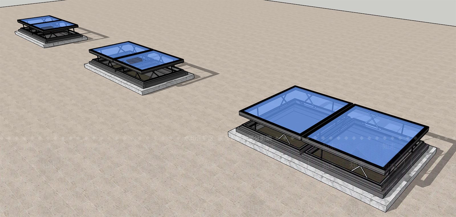 现代天窗SU模型下载【ID:1200400815】
