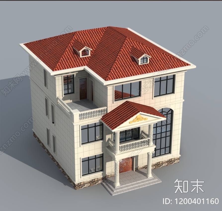 欧式简欧别墅建筑cad施工图下载【ID:1200401160】