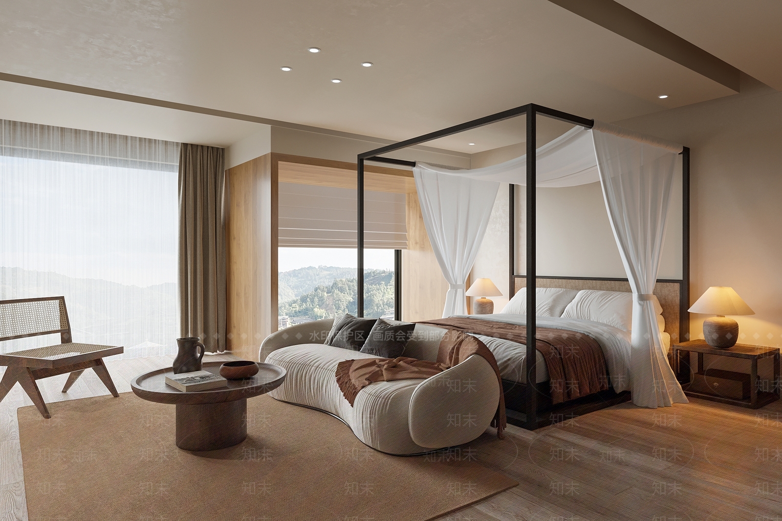 侘寂复古民宿3D模型下载【ID:1200401245】