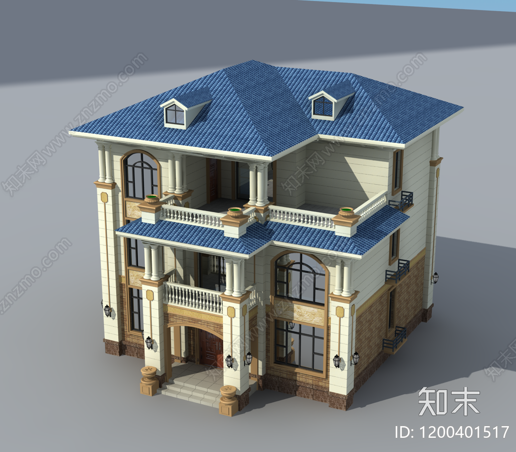 欧式简欧别墅建筑cad施工图下载【ID:1200401517】