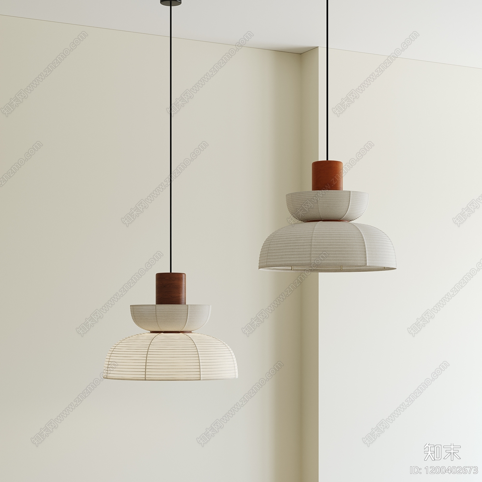侘寂中古吊灯SU模型下载【ID:1200402673】