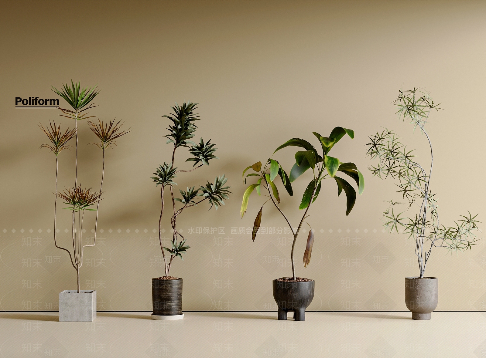 盆栽3D模型下载【ID:1200404578】