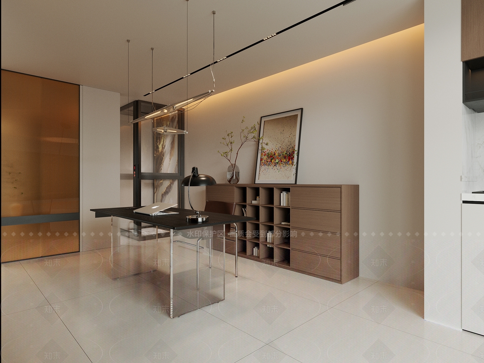 现代客餐厅3D模型下载【ID:1215180411】