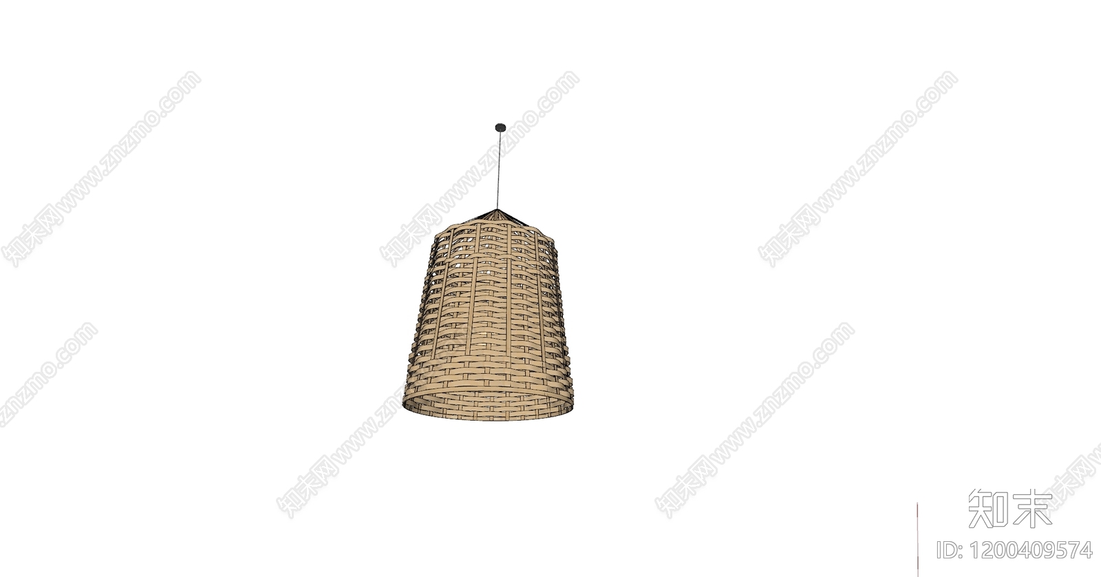 侘寂禅意吊灯SU模型下载【ID:1200409574】