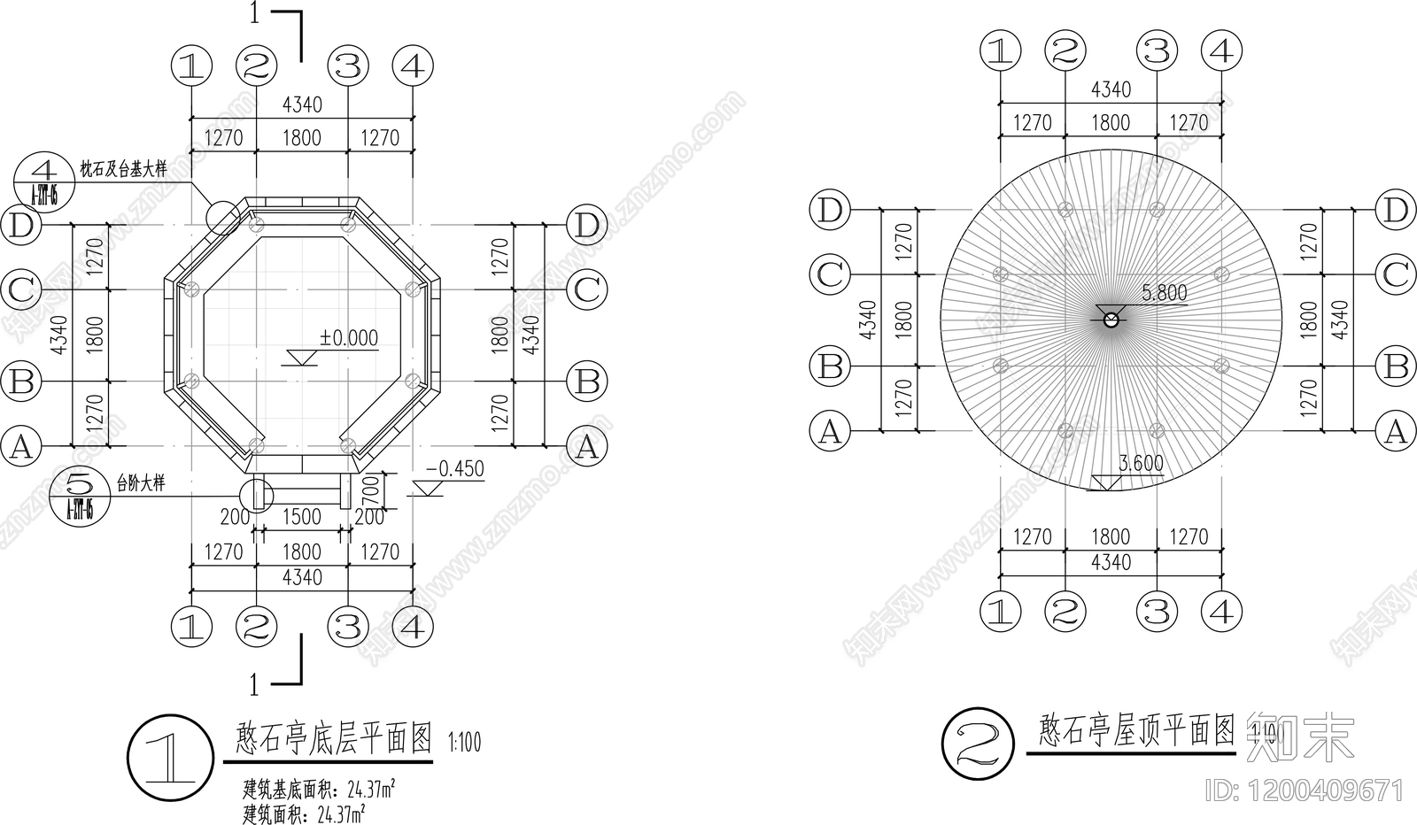 新中式中式亭子图库cad施工图下载【ID:1200409671】