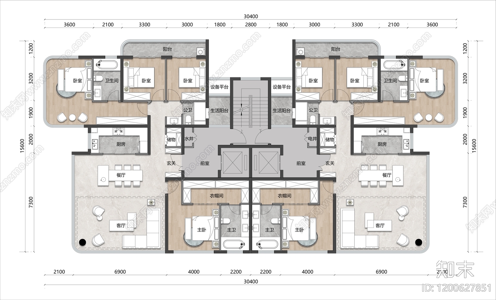 高层住宅施工图下载【ID:1200627851】