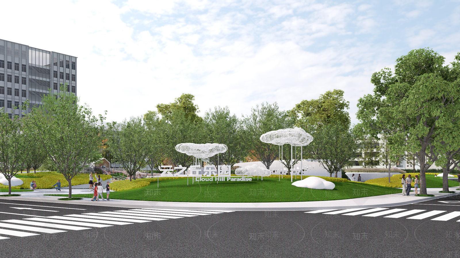 现代口袋公园SU模型下载【ID:1200411917】