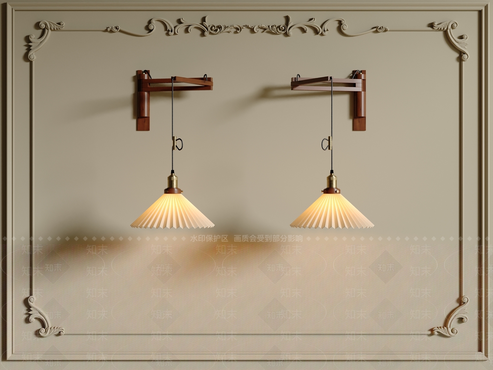 中古复古壁灯3D模型下载【ID:1200412782】