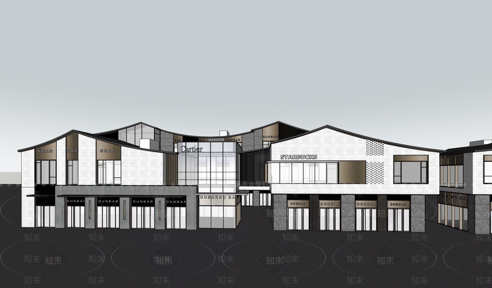 现代新中式观光电梯SU模型下载【ID:1200415617】