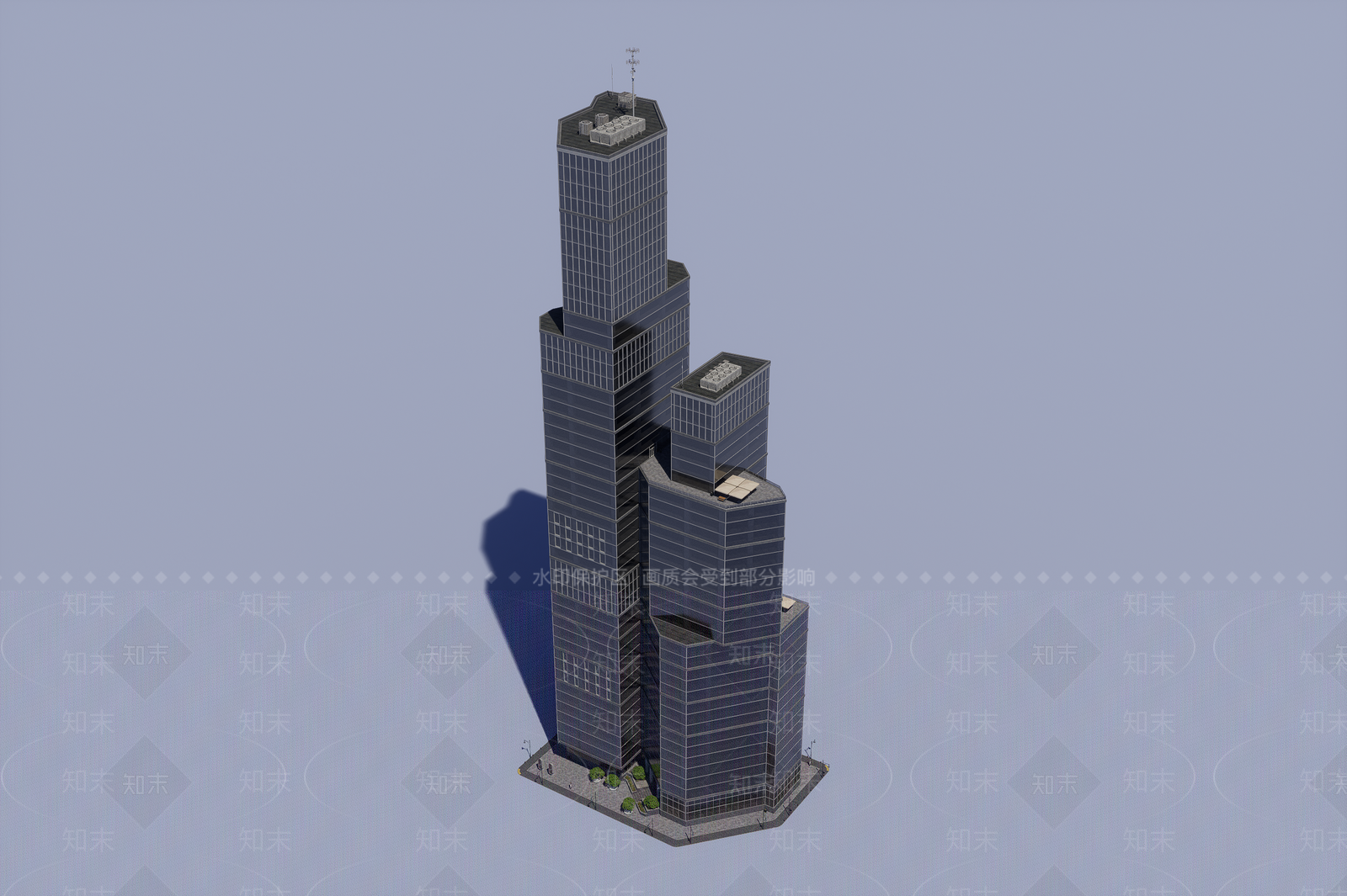 现代酒店外观3D模型下载【ID:1200416937】