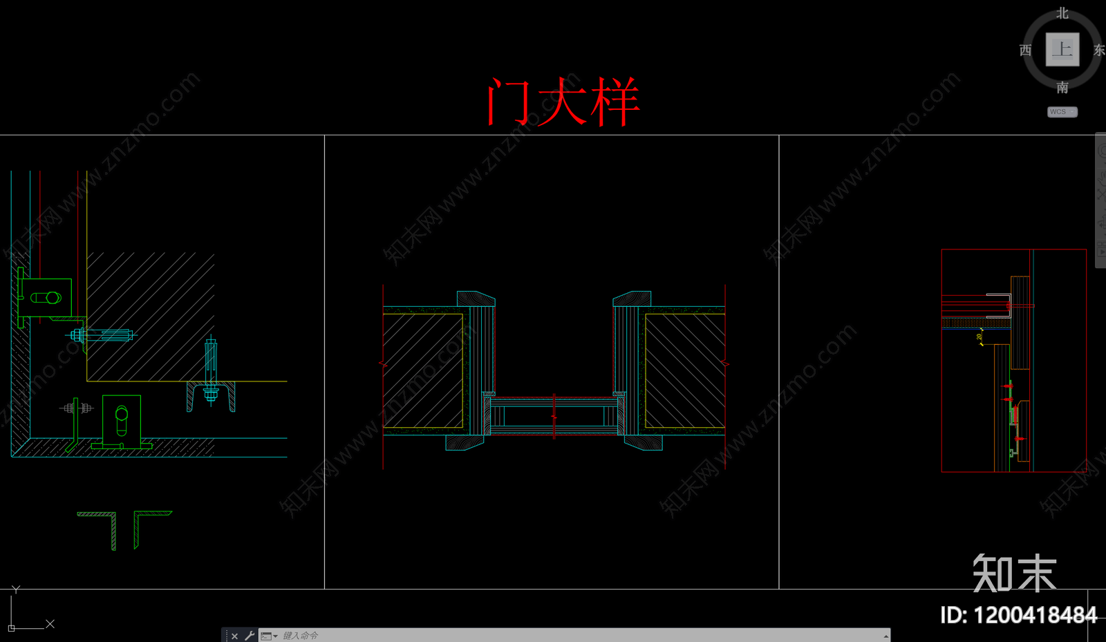 现代门cad施工图下载【ID:1200418484】