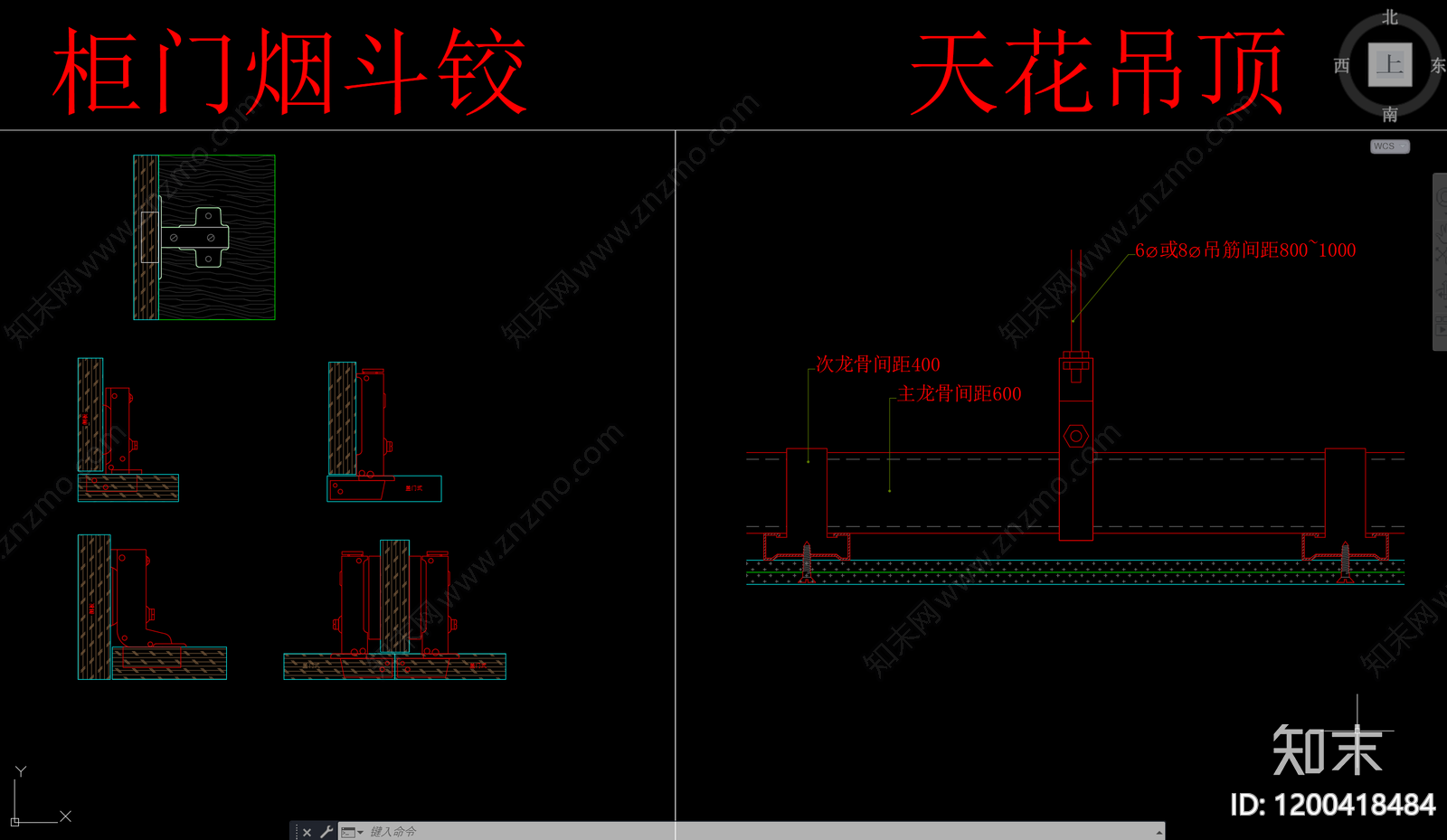 现代门cad施工图下载【ID:1200418484】