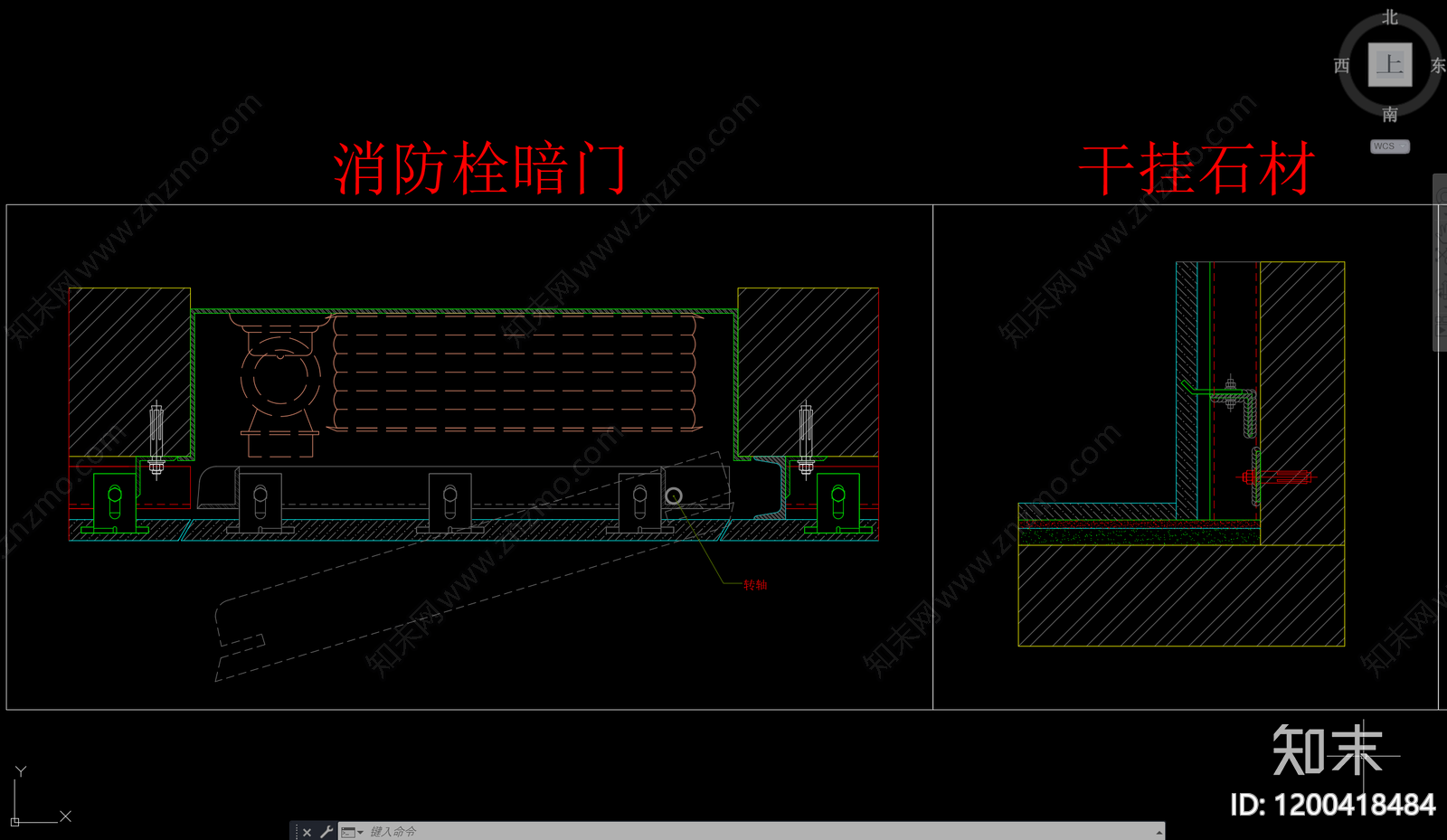 现代门cad施工图下载【ID:1200418484】