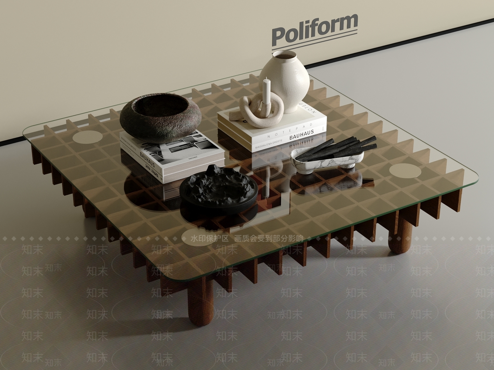 中古侘寂茶几3D模型下载【ID:1200418695】
