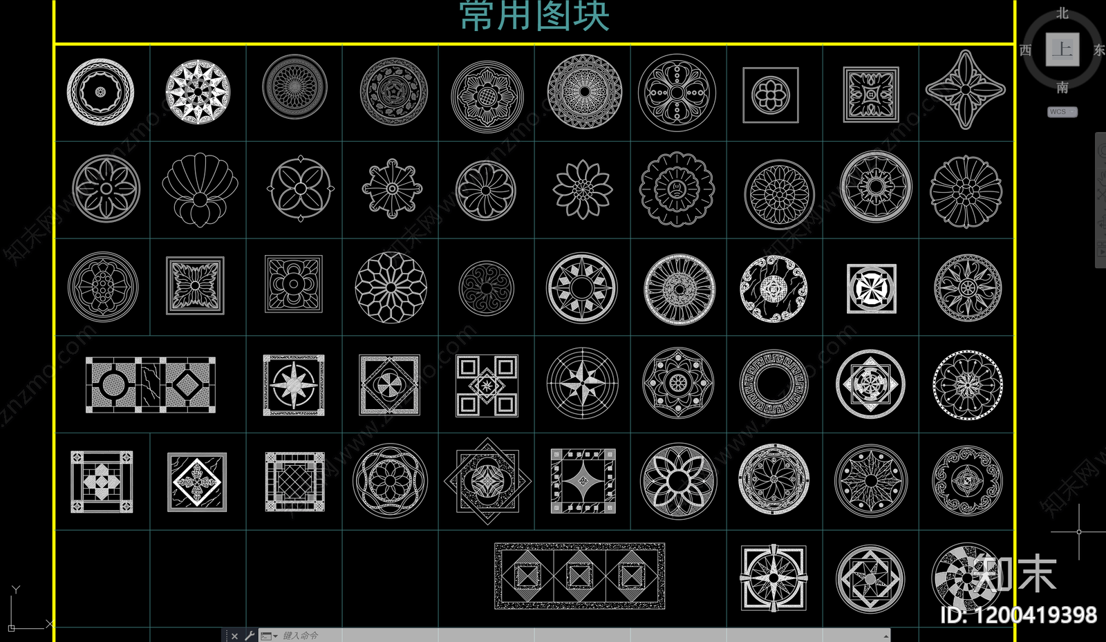 现代地面拼花施工图下载【ID:1200419398】