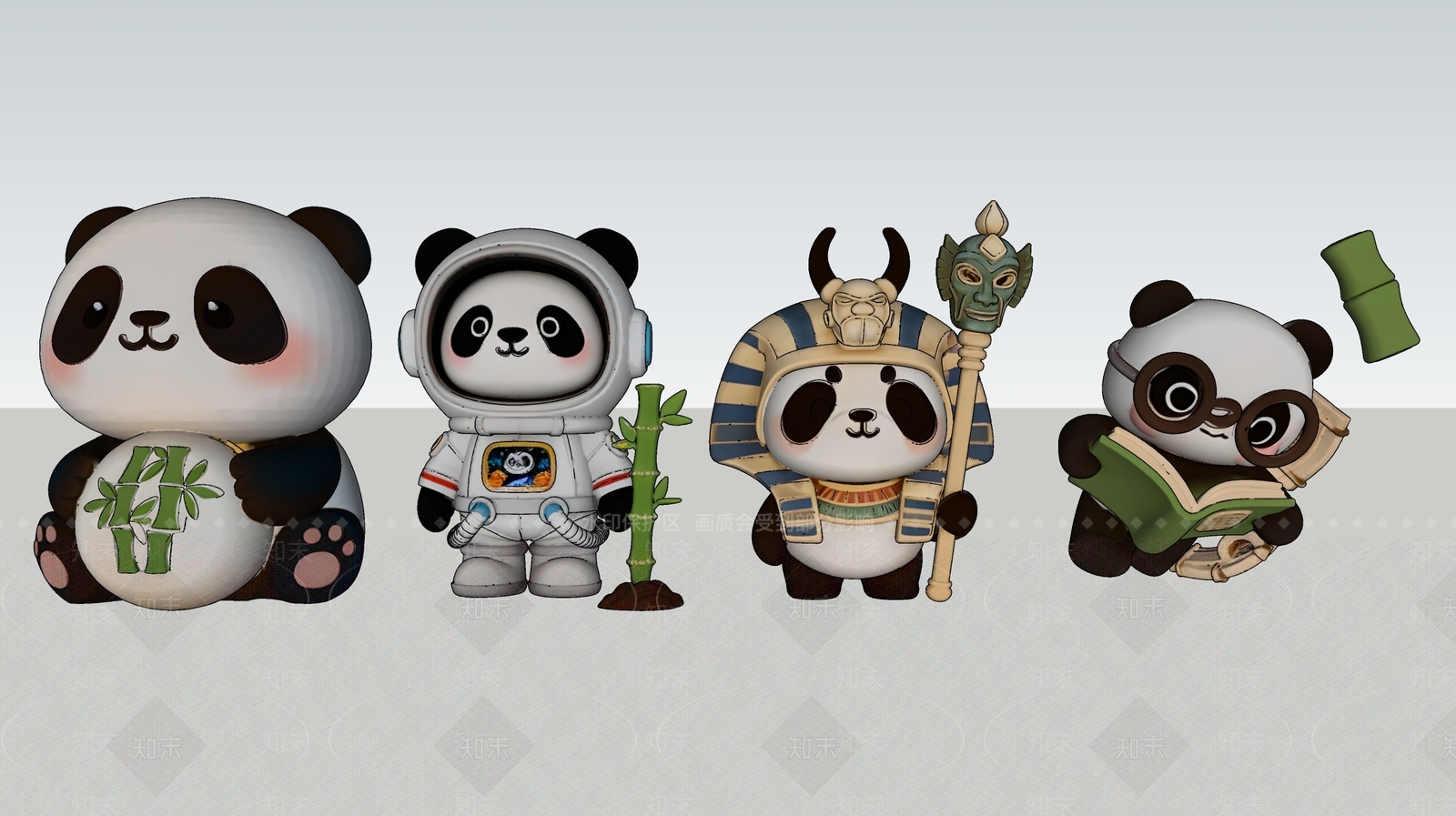 现代雕塑摆件SU模型下载【ID:1200419830】