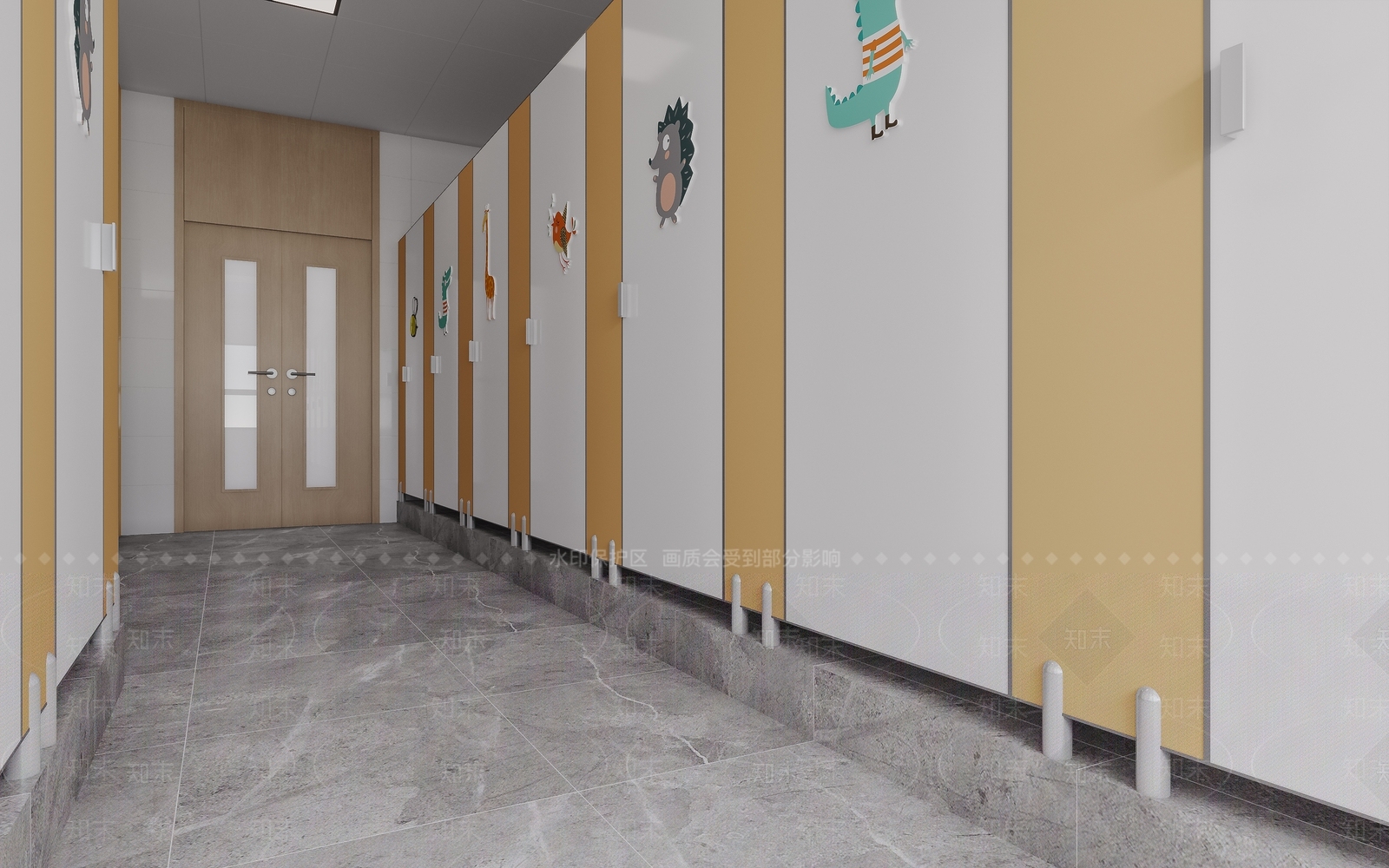 现代简约公共卫生间3D模型下载【ID:1200425107】