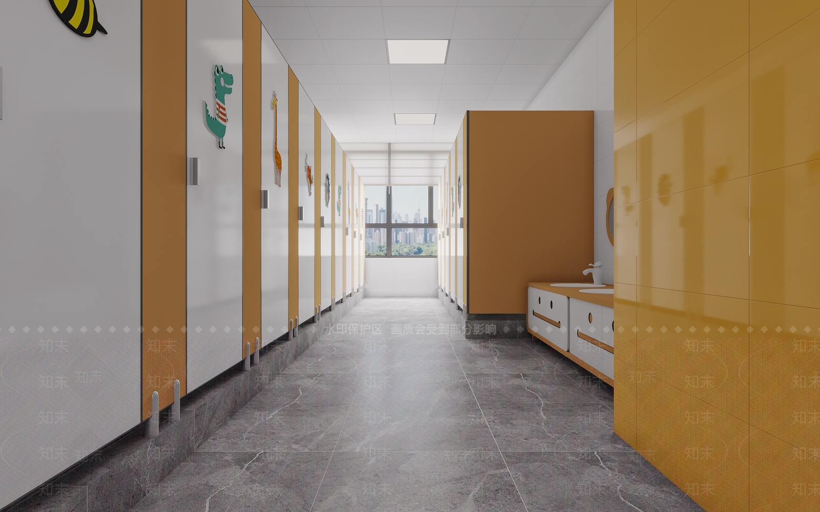 现代简约公共卫生间3D模型下载【ID:1200425107】