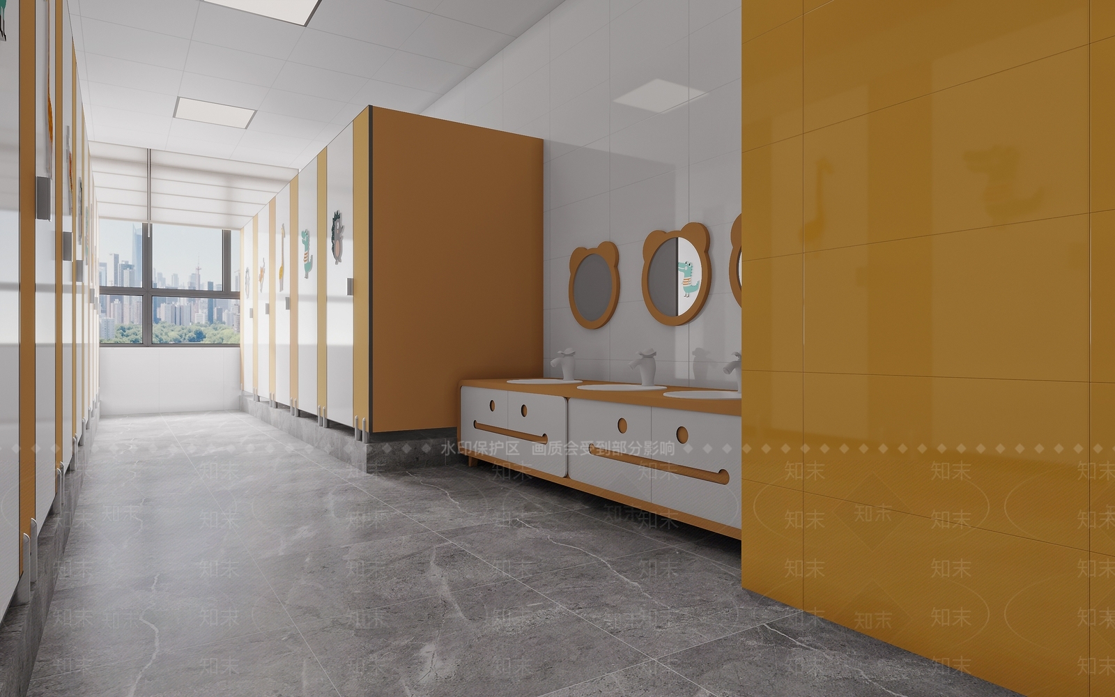 现代简约公共卫生间3D模型下载【ID:1200425107】