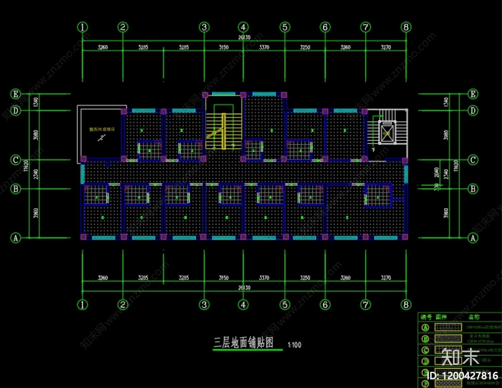 现代养老院cad施工图下载【ID:1200427816】