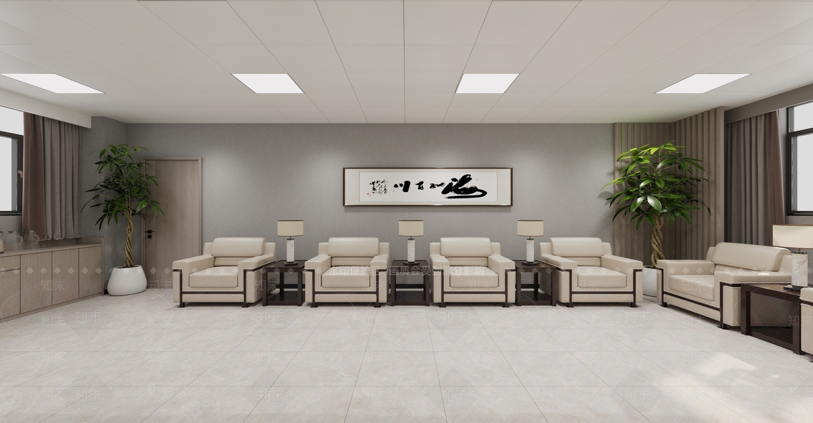 新中式接待室3D模型下载【ID:1200431449】