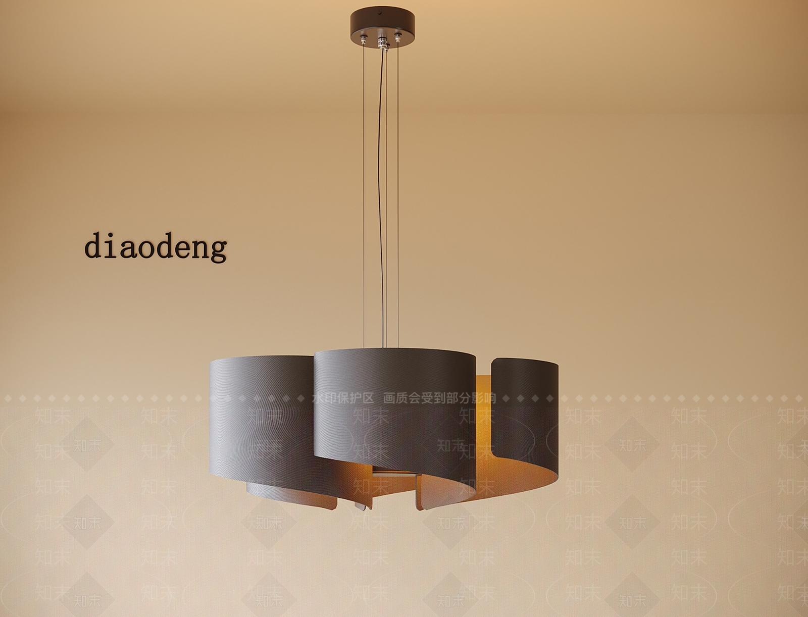 现代吊灯3D模型下载【ID:1200432508】