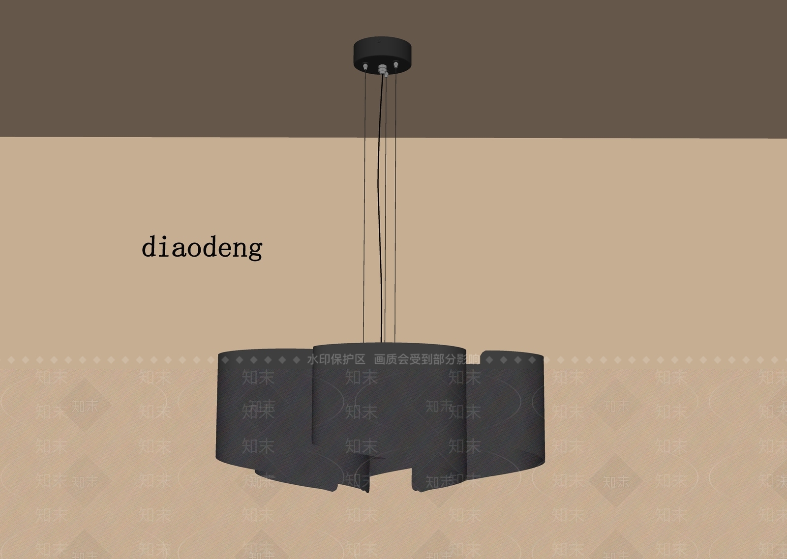 现代吊灯SU模型下载【ID:1200432640】